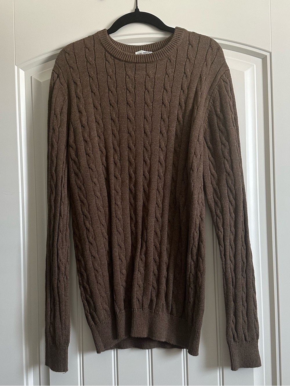 Men's Cable Knit Sweater - Brown